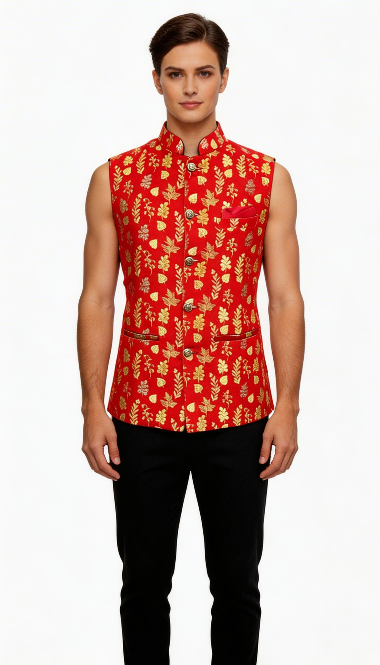 Waistcoat Golden-Red